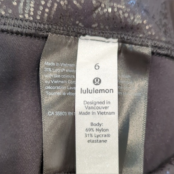 NWOT Lululemon SE Wunder Under High-Rise Tight 28" *Shine Acclimatize Black Foil - Picture 4 of 6
